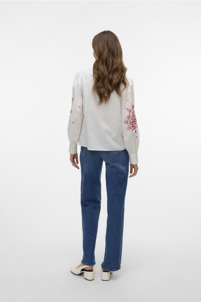 VMHIBA LS TOP WVN SPE 10303752 Snow White/Carbaret E